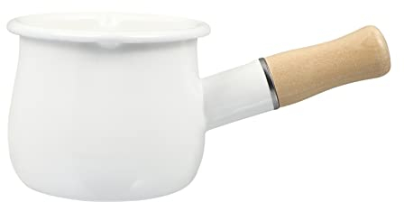 Mikinona Small Milk Pot Soup Saucepan Sauce Pan Kitchen Cookware Enamel Pot for Cooking Dishwasher Safe