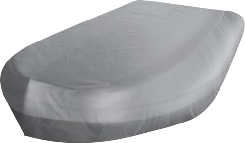 Boot Abdeckplane Schlauchboot, 210D Oxford-Stoff Tarpaulin Wasserdicht Staubdicht UV-Beständig reißfest Liegeplane Abdeckung Cover, Schützen Kajak Kanu Angelboot (Grau, 330 * 94 * 46cm)