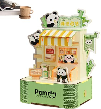 Lámpara de noche, Puzzles – Lámpara de mesa nocturna Puzzle, lámpara de escritorio de dormitorio, kit de construcción de maquetas, luz nocturna linda para casa, dormitorio, mesa,