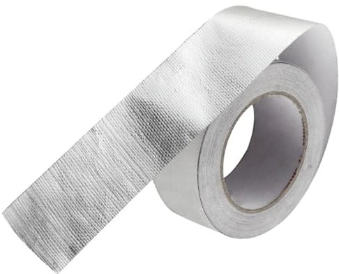 SOLUSTRE 25m Aluband Hitzebeständig Aluminiumfolie Wärmeisoliertes Klebeband Für Auspuff-wärmeschutzband Fallrohr-schutzband Motorrad-schutzband Temperaturbeständig Celsius