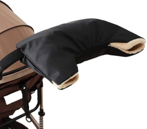 Aiwdeyi Handwärmer Kinderwagen Handschuhe Handmuff mit warme Fleece und Baumwolle Innenseite Wasserdicht und Winddicht Reißverschluss Stroller Handmuff Universalgröße für Kinderwagen, Buggy
