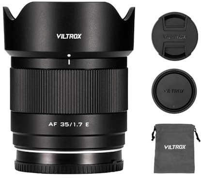 VILTROX APS-C AF Objectif 35 mm F1.7 pour Sony E-Mount, objectif autofocus à focale fixe, compatible avec les appareils photo Sony E-Mount A7 A7II A7III A7RII A7RIII A7RIV A7SIII-Viltrox' Air Series