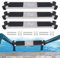 3 conduttori da piscina in acciaio inox 304, con cuscinetti in gomma antiscivolo, per piscina SAPs Spas, 50 x 7,5 x 2,2 cm