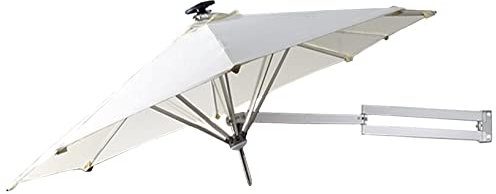 ARDZLALS Patio Umbrella 7.2Ft/8.2Ft Outdoor Parasol Folding Telescopic Outdoor Hanging Umbrellas Wall-Mounted Save Space All Aluminum Alloy Bracket Sun Protection for Garden Patio Yard Market Parasol