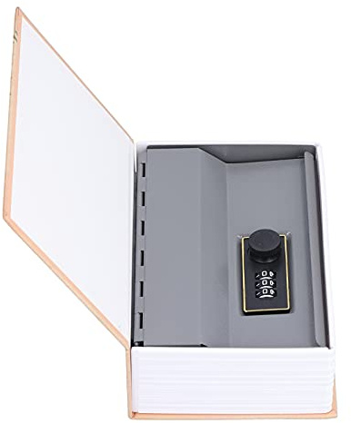 Aramox Livre le Livre Sûr Secret Hideaway Sûr avec Doublure en Acier Inoxydable Verrouillage de Mot de Passe de Dissimulation Stockage pour les Objets de Valeur Bijoux de Cartes