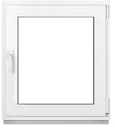 Framex Finestra in Plastica Bianca Larghezza x Altezza 90 x 100 cm (900 x 1000 mm) Triplo Vetri (32 mm), Anta-Ribalta, Girevole DIN Sinistra – Premium