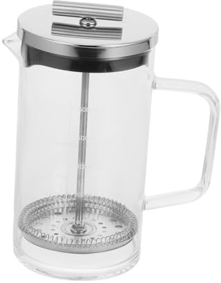 SOLUSTRE Cafetière à Piston Verre Épais Avec Échelle Presse Manuelle Pour Usage Domestique Cafetière Filtre Et Théière Pratique Transparente