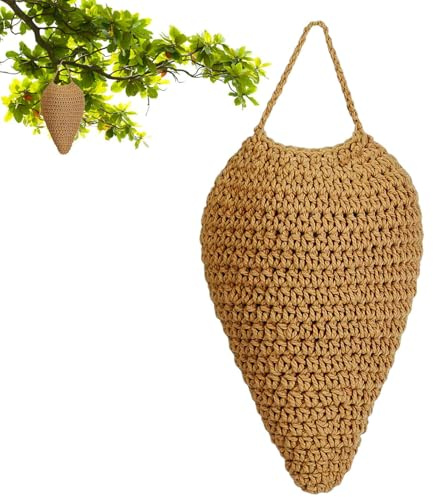 Genérico Gefälschte Wespe: Hornet Hive, Schädlingsbekämpfung im Freien, künstliche Häkchen, sichere Art und Weise, langlebige hängende Dekoration für Ja