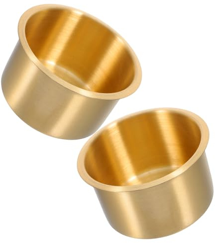 Ciieeo Portabicchieri per Camper e Barche in Acciaio Inox 2 Pezzi Portabicchieri a Scomparsa per Divano 9X55 CM Accessori Nautici e da Campeggio per Bevande Stabili e Resistenza alla