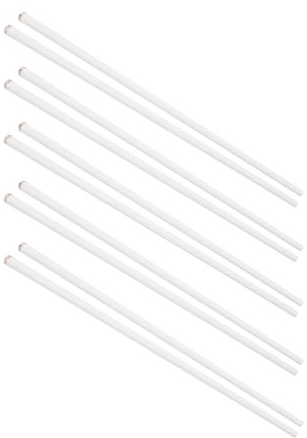 DIYEAH Set 5 Paia Bacchette Cinesi in Fibra di Vetro Pet Antiscivolo, Riutilizzabili e Resistenti per Uso Domestico e Sushi, Posate Leggere per Cene in Famiglia e Amici
