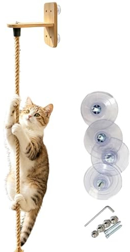 Wandkletterrahmen Für Katzen 2 m langes interaktives bissfestes | Wandmontierte Katzenkletterstufen Für , Kratzen, Ruhen, Drinnen & Draußen, Haus, Flur, Wohnzimmer,