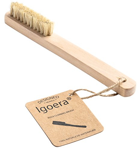 Igoera Klättringsborste, Bouldering-Brush från tillverkad av körsbärsträ för rengöring av klättring- och fingerhål/rengöringsborste är universellt tillämplig