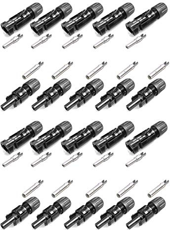 Lot de 10 Paires de connecteurs MC4 mâles + fiche 4-6 mm² Type 4 PV-KBT4/6I