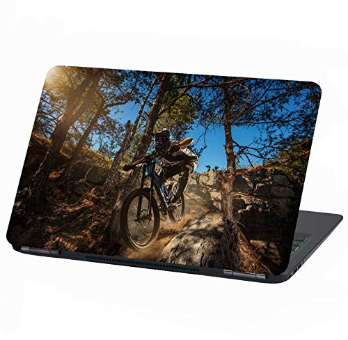 Laptop Folie Cover Adventure Klebefolie Notebook Aufkleber Schutzhülle selbstklebend Vinyl Skin Sticker (15 Zoll, LP18 Biker)