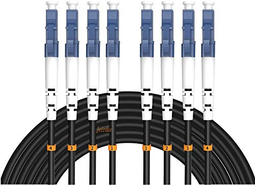 Jeirdus 5 Metri 16ft LC a LC Outdoor Blindato 4 Core 9/125 SM Cavo A Fibra Ottica Ponticello Cavo di Patch Ottico Singlemode LC-LC
