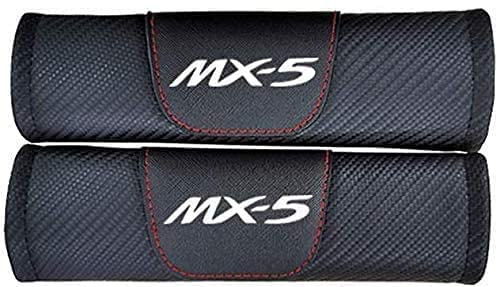2 Pièces avec emblème Ceinture De SéCurité De Voiture Couvre pour Mazda MX-5 MX5, Rembourrage de ceinture de sécurité Confortable Respirant IntéRieur Accessoires