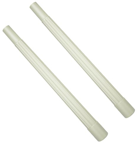 HASMX 19 inch Length Vacuum Wand Attachment, Replacement Vacuum Cleaner Wand Tube, Plastic Wand Pipe, Vacuum Attachment White Plastic Wand Pipe Hose Tool Extension 1.25 ID (2-Pack)