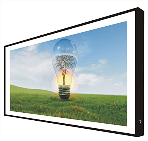 CCRETROILUMINADOS Bild mit Holzrahmen, schwarz lackiert, mit LED-Beleuchtung
