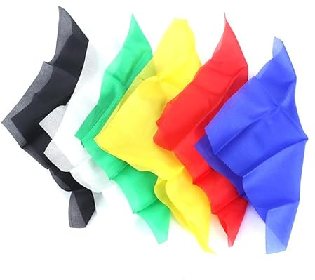 MOMOMAGE Magische Seidenschals, Magische Tricks, 15 cm, Seide, verschwindend, magisches Zubehör für Magier, Nahaufnahme, Gimmick-Requisite (mehrfarbig)