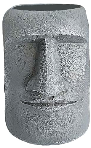 Garneck Moai-Statue Blumentopf Aus Kunstharz Kleiner Sukkulenten-übertopf Für Den Balkon