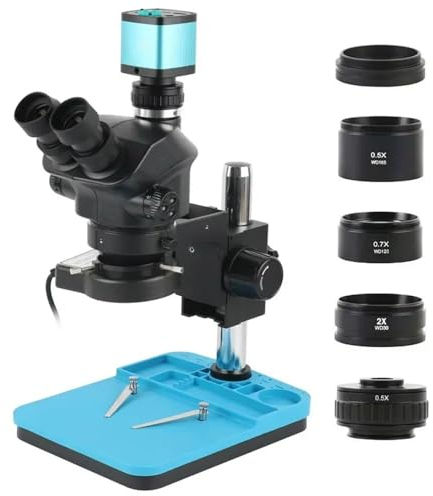 Mikroskop-Zubehör-Kit 1080P 48MP 2K 4K HDMI USB VGA C Mount Video Kamera 50X 100X Simul-Brenn Stereo trinocular Mikroskop Telefon Löten PCB Reparatur Mikroskopische Objektträger (Size : 48MP 4K 2K US