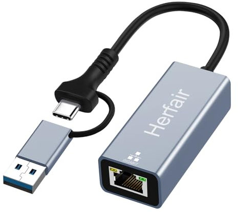 USB C to Ethernet Adapter,USB 3.0 to RJ45 Gigabit Thunderbolt LAN 1000 Mbps Wired Network,Ethernet to USB 3.0 Type C 1000Mbps Aluminum for Windows XP,MAC OS,Linux,VISTA 7 8 10 11