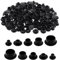160 Piezas Tapas Agujeros De Perforación,Casquillos Cubierta Agujero Taladro,Tapas Protectoras Orificios Taladrar Tapa Tornillos,para Todo Tipo Agujeros Clavos Muebles (5 Mm/6 Mm/8 Mm/10 Mm). (Negro)