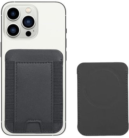 FDEETY Portecartes Adhésif Smartphone Cuir Élastique Amovible Portefeuille Mince Rangement Carte Bancaire Compatible Iphone