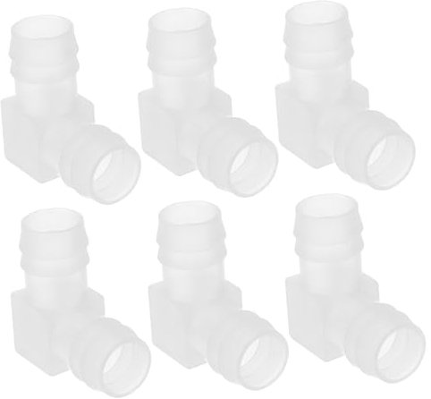 MOTHNUR 6piezas Accesorios Manguera Plástico Conectores Codo Conexiones Fijas PP Duras