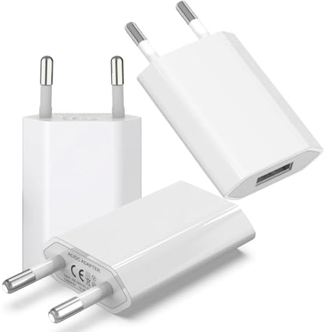 5W USB Power Supply, 3 Pack USB Stecker Netzteil, 5V 1A Netzstecker Ladegerät kompatibel mit i Phone XS X 8 7 6 5, Handy, Android, Smartwatch, Xiaomi, Kopfhörern, Intelligente Uhren