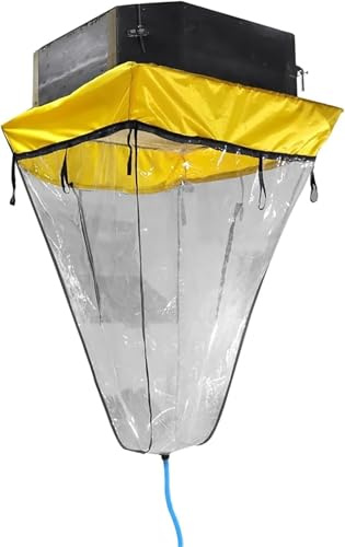 Hotte de lavage murale for climatiseur, couvercle de nettoyage central, sac séparé avec tuyau de vidange, collecteur d'eau de lavage réutilisable 100 cm