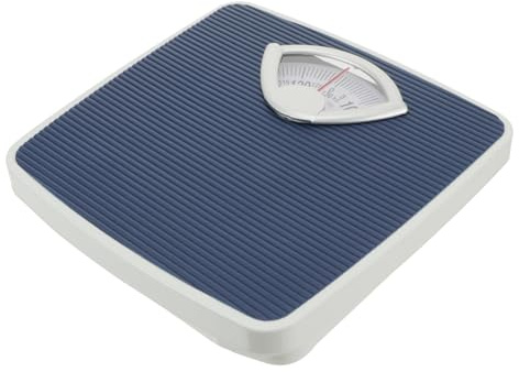 Homoyoyo Mechanical Weight Scale with Pu Non-slip Mat for Stable and Comfortable Weighing Experience, Blue Dial Body Scale for Bathroom Use at Home