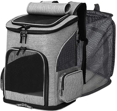 usefulbeauty Katzentransportbox - Zusammenklappbar Tragbar Ausziehbar | Haustierzubehör Für Reisen Auto Tierarzt Flugzeug Outdoor Aktivitäten