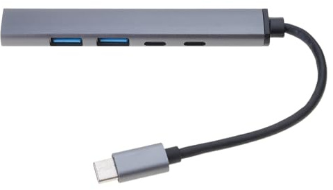 5 en 1 tipo C Hub PD60W carga 2xUSB 2.0 USB 3.0 USB C 10 GBPS portátil computadora de escritorio y dispositivo móvil aleación de aluminio hub USB