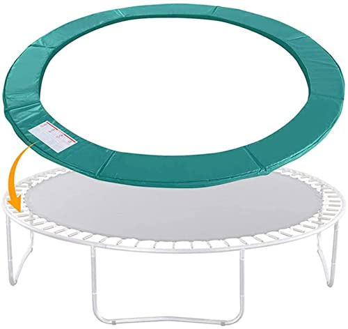 Funda para cama elástica de 16 pies, protector seguro y cómodo para uso en interiores y exteriores, red de protección para cama elástica, accesorios verdes para trampolín