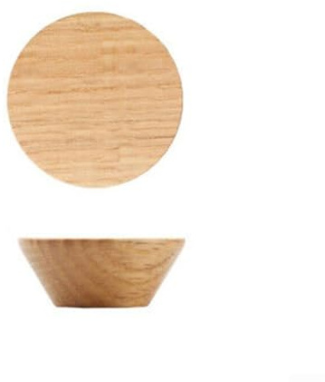 Lot de 2 boutons d'armoire en bois massif, poignées de tiroir et d'armoire rondes nordiques en bois de chêne, noyer, hêtre, frêne et bois d'hévéa pour portes de placard, placards et (bois de chêne)