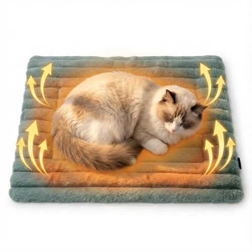 Katyjun Selbstheizende Kuscheldecke Für Katzen Und Hunde Weiche Wärmende Matte In 61x46 cm Mit Einfacher Reinigung Ideal Als Gemütliche Selbstwärmender Schlafplatz Durch Körpereigene Wärmerückführung