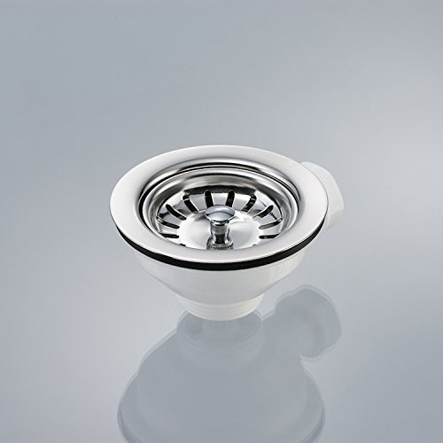 Universal Siebkorbventil 114 mm mit Anschluss für Überlauf und Siebkörbchen manuell/Ablauf/Abfluss/Ersatzteil/Spüle