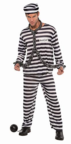 Amscan 843248-55 - Fessel für Hals und Handgelenke, Einheitsgröße für Erwachsene, Grau, aus Kunststoff, Accessoire für Karneval und Halloween, Kostüm, Verkleidung, Häftling, Gefangener