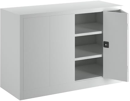 Pavoy | Falttürenschrank | Höhe 1000 mm | Breite 1500 mm | Tiefe 600 mm | Grau