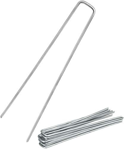 Balinco – Erdanker U-Profil 25er Set 250x25x4,1 mm aus verzinktem Stahl – Bodenanker für Unkrautvlies, Gartenvlies, Zaun, Netz & Camping – Robuste U-Heringe mit Spitzen Enden – Ideal für weiche Böden
