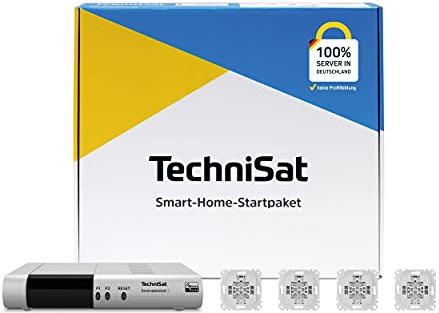 TechniSat Smart-Home Startpaket Rollladen M2 – Set mit Zentraleinheit 2 und 4-mal Rollladen-Unterputzeinsatz (Z-Wave Funktechnologie, smarte Steuerung per App, kompatibel mit Merten Schalterprogramm)