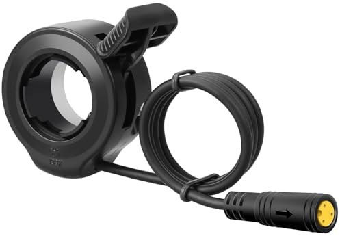 Zeekpowa Daumengas e Bike für Bafang 3 Pin Buchse Speed Throttle für BBS01B BBS02B BBS-HD Mid Drive Motor eBike Umbausätze E-Bike Daumendrossel Drossel mit 17,7 Zoll Kabel