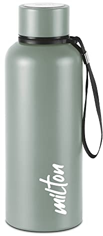 Milton Aura 750 Thermosteel Flasche 750 ml grau | 24h heiß und kalt | leicht zu tragen | rostfrei | auslaufsicher | Tee | Kaffee | Büro | Fitnessstudio | Zuhause | Küche | Wandern | Trekking |