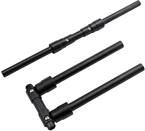 Faltbar Gravel Bike Lenker MTB Lenker 31.8/25,4 MM Falten Fahrrad Lenker Aluminiumlegierung Leichter Fahrradlenker Fahrradlenkertasche für Mountainbike Rennrad,Black,660mm/26inch