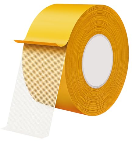 Qrity 1 Rotoli Nastro Biadesivo Multiuso, 30mm x 20m Nastro di Montaggio, Senza Residui, Nastro Biadesivo in Tessuto per Tappeti, Moquette