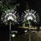 VGE Luces solares de jardín al aire libre, 2 paquetes de 150 fuegos artificiales LED, resistente al agua, iluminación de camino de paisaje, con 2 modos de inclinación y encendido estable, para