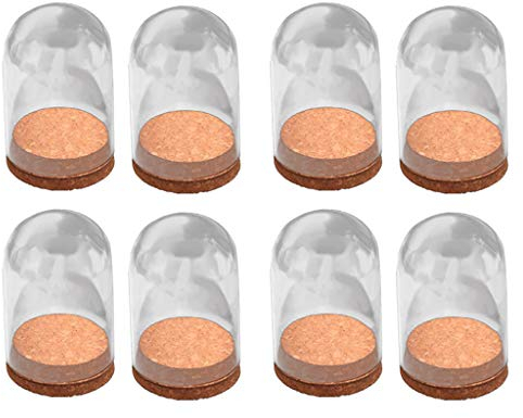 F Fityle Lot de 10 Cloches Verre Bonbonnière Décoration en Verre Borosilicate, 6,5x10 cm