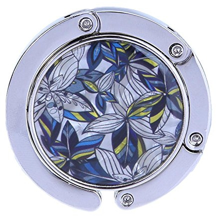 AMZLORD Hållbar handväska metallkrokar hängare för bord handväska krok vikbar väska hängande hållare för bord bärbar handväska hängare och krokar för kvinnor flickor gåvor – blomformad