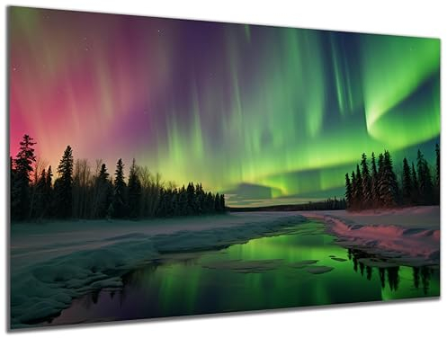 DARO Design - Wand-Bild auf 6mm HDF 30x20 cm Polarlichter - Wand-Deko Bilder Geschenk
